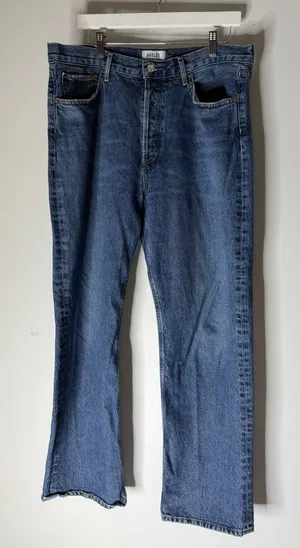 AGOLDE Fran Low Slung Straight Leg Jeans 31 Medium Wash Organic Cotton thumbnail 1