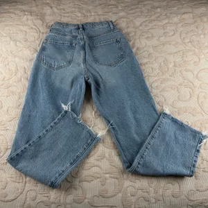 PacSun High Rise Straight Leg Distressed Jeans Light Wash Blue Size 23 thumbnail 3