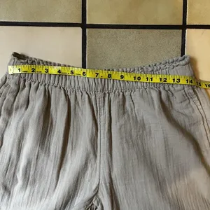 Old Navy High Rise Wide Leg Pants Sz M Beige Comfort Waist Office Casual Summer thumbnail 7