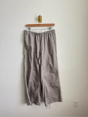 Daily Practice by Anthropologie Parachute Wide Leg Pants Taupe Small thumbnail 6