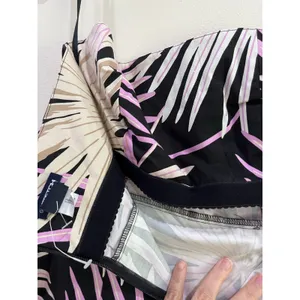 Y2K GAP Tropical Palm Print Strapless‎ Vacation Resort Mini Dress Size 6 thumbnail 4