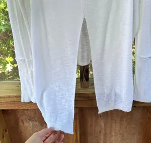 Free People We The Free Tara Split Back Turtle Neck Top White Size M thumbnail 6