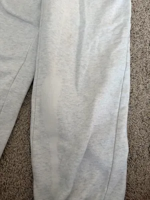 Light Grey Brandy Melville Sweatpants cuffed thumbnail 3
