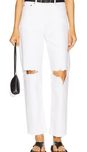 AGOLDE 90's Mid Rise Loose Jeans in Cloudburst thumbnail 1