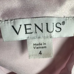 Venus light pink satin mock neck peplum top size 4 thumbnail 6
