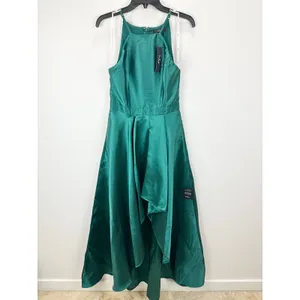 Lulus Broadway Show Emerald Green High-Low Gown Formal Glam Party Medium NWT thumbnail 5