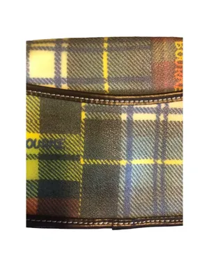 Dooney & Bourke Green Yellow Plaid Crossbody Bag with BLUE DUCK charm, Vintage thumbnail 13