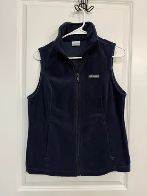 Columbia Benton Springs Navy Full Zip Fleece Vest Women’s M thumbnail 3