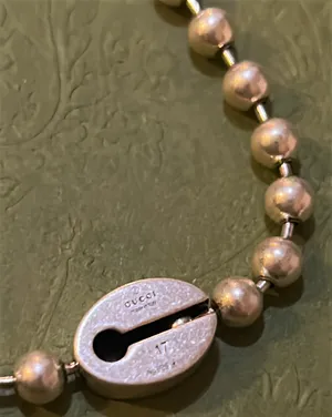 Gucci Interlocking G Boule Chain Bracelet size 17 Ag925 thumbnail 4