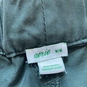 Aerie Lyocell Army Green Pull On Shorts‎ 3.5 Inch Inseam thumbnail 2