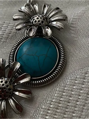 Paparazzi Necklace & Earrings Set Cowboy Casanova Turquoise Western Southwest thumbnail 3