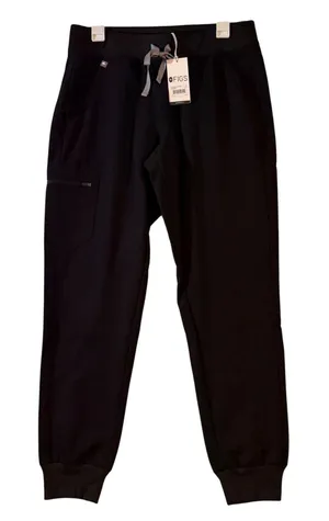 FIGS Zamora Jogger Scrub Pants Solid Black Medical Office Work Women's Size NWT thumbnail 1