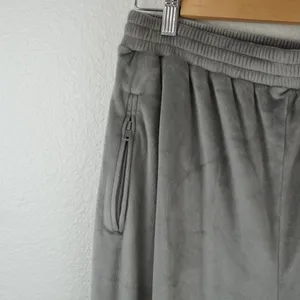 Skims Velour Jogger Pants Womens‎ Large Gray Stretch Cozy Minimalist Lounge thumbnail 7