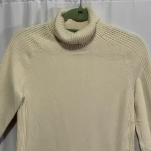 Vintage Y2K Polo Jeans Ralph Lauren Womens Turtleneck Ribbed M Cream Classic thumbnail 2