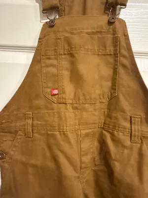 Dickies NWT Relaxed Fit Bib heritage Overalls - Rinsed Brown Duck size XS thumbnail 7