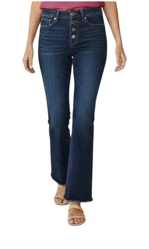 J.Crew 9" demi boot crop jean in Dark Worn wash Size 26 Button Fly thumbnail 1