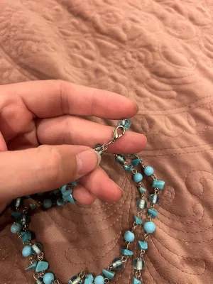 Handmade Turquoise Bead Multi-Strand Sunburst Pendant Necklace - Women Jewelry thumbnail 4