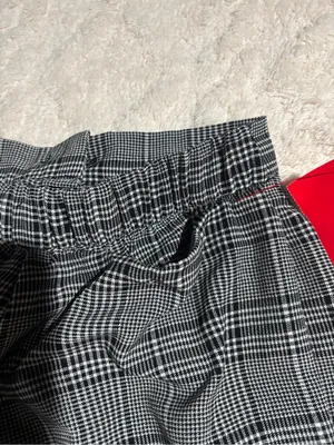H&M plaid fitted pants size 2 thumbnail 3