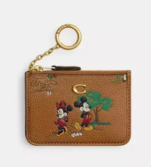 Coach Disney X Essential Mini ID Card Case With Mickey Mouse And Minnie Mouse thumbnail 7