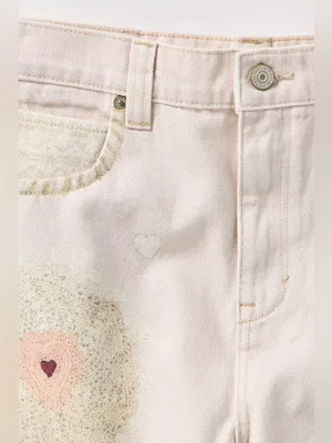 NWOT Free People We The Free Tinsley Printed Jeans Illusions Heirloom Ivory - 26 thumbnail 7