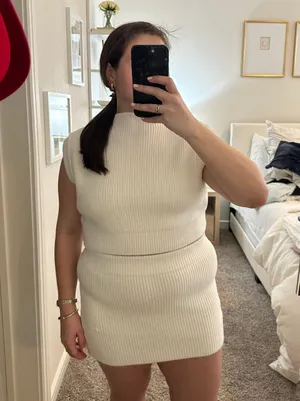 White Knit Set Size L thumbnail 1
