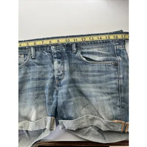 Abercrombie & Fitch Button Fly Cuffed Denim Shorts Size 6 thumbnail 8