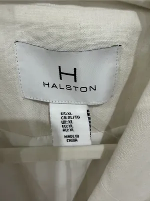New! H by Halston White Linen Blend Double-Breasted Blazer - Size XL thumbnail 6