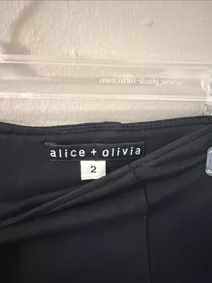 $195 Alice + Olivia mini pencil skirt in black size 2 thumbnail 4