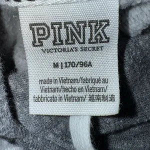 Pink Victoria's Secret Women's Size M Gray Long Sleeve Kangaroo Pocket Hoodie thumbnail 2