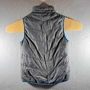 1616 | ASICS Reversible Quilted‎ Fleece Running Vest Gorpcore Teal Gray Womens S thumbnail 2