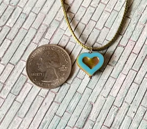 Handmade unique quality Czech glass heart bead fairy boho vintage retro style necklace🌿✨ thumbnail 5