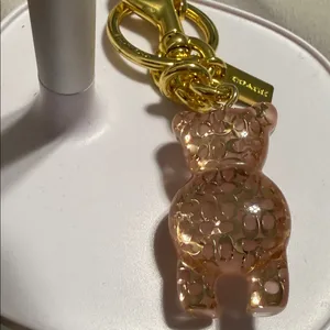 Coach Resin Gummy Bear Bag Charm Gold and Pink. Perfect for Coach Collectors! thumbnail 10
