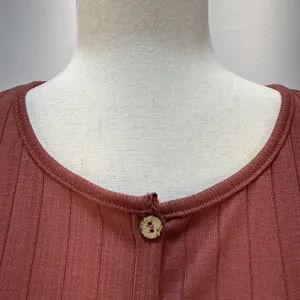 Free People Free-est Monica Shorts Cardigan Set Size M Brick Red Ribbed‎ Knit thumbnail 3