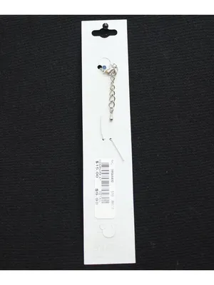 NWT Crystale by L & J Swarovski Crystal Anklet Silver Gray / Pink 8" + 1.5" thumbnail 2
