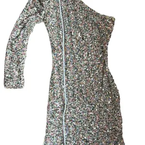 For Love & Lemons Rainbow‎ Sequin One Shoulder Bodycon Mini Dress Size S NWT thumbnail 9