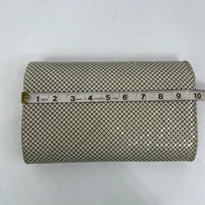 Elka Small Handbag Clutch Cream Metal Mesh Vintage Gold Tone Chain Evening Bag thumbnail 13