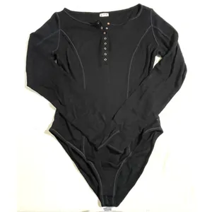 Free People Sloane Thermal Bodysuit | Women’s Large | Black | NEW thumbnail 8