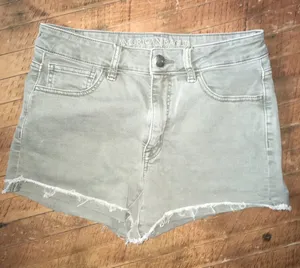 American Eagle hi rise shortie tan cutoff shorts thumbnail 1