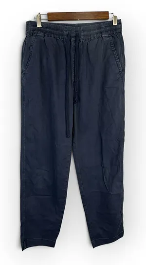 Faherty Women S Navy Essential Travel Pants Pull On Linen Modal Blend Drawstring thumbnail 1