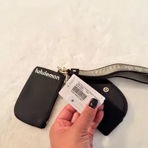 Lululemon Dual Pouch Wristlet Black Gold thumbnail 7