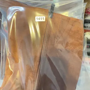 1411 | Modatope‎ VIUGJNEX Cognac Faux Suede Block Heel Pointed Toe Boots 9W thumbnail 13