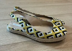 Diane Von Furstenberg Women’s Slingback Flat Espadrilles Yellow Size 7 thumbnail 1