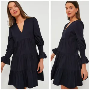 Tuckernuck Pomander Place Navy Cotton Poplin Kenzo Mini Dress Size Medium thumbnail 3