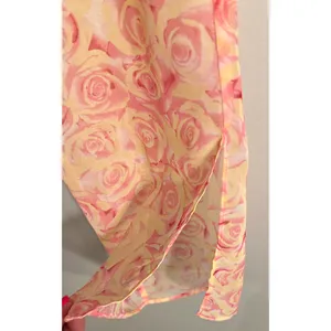 Romance Loungwear Womens M Pink Floral Pant Camisole Robe Sheer Romantic Love thumbnail 6
