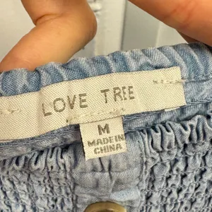 Love Tree Blue Tencel Smocked Wide Leg Jumpsuit Womens Medium 3487RM Pocketed thumbnail 5