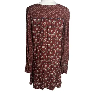 Warm‎ laurel floral dandelion print long sleeve dress thumbnail 3
