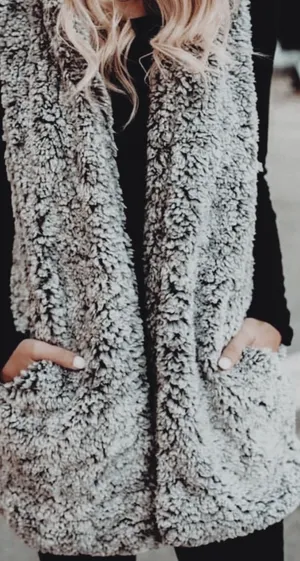 VICI Sherpa Cozy Hoodie Vest thumbnail 5