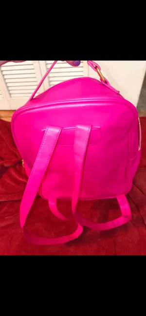 Juicy Couture Hot Pink & Black Faux Leather Backpack Sequence thumbnail 11