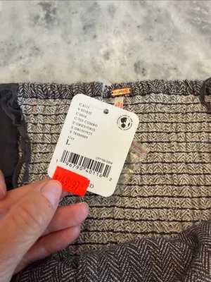 Free People Brown Herringbone Strapless Vest thumbnail 4