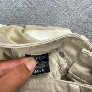 Vince Jeans Womens 27 Beige Light Wash Mid Rise Skinny Side Stripe Denim Stretch thumbnail 4
